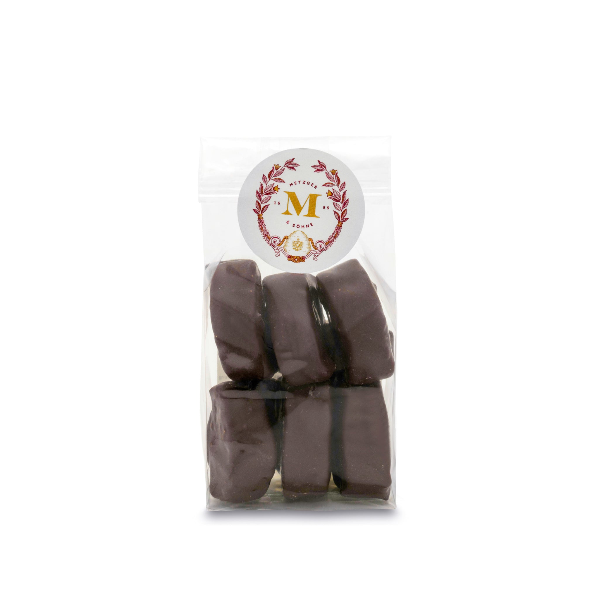 Juicy Lebkuchen bites with a rich mix of fried fruits and nuts, encased in high quality dark chocolate. The high quality chocolate couvertures enchant with an intense chocolate taste, perfectly complimenting our Lebkuchen and fillings. A true Christmas staple.