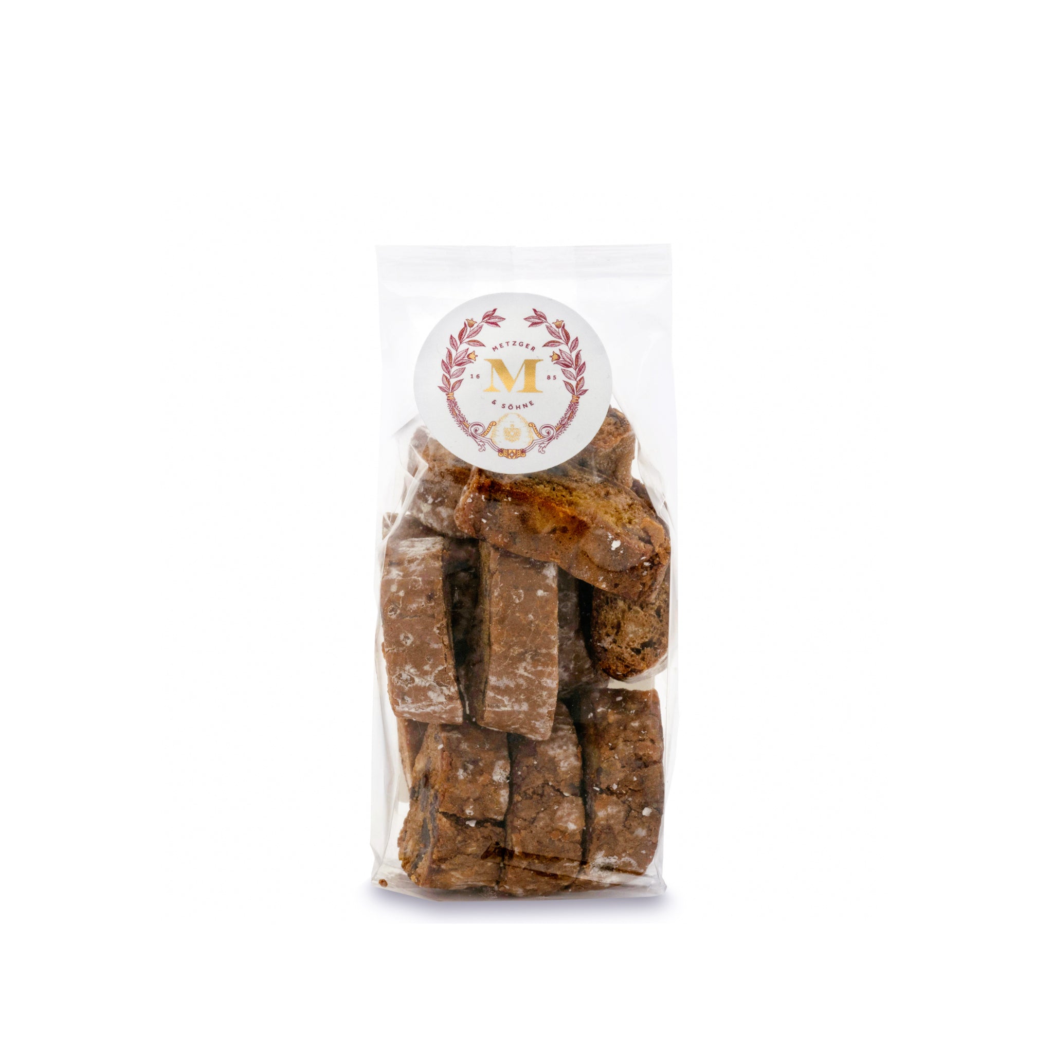 A Lebkuchen dream made of figs, dates, hazelnuts and matured Lebkuchen dough baked together in sticks, cut into bite-sized pieces.