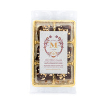 Load image into Gallery viewer, 6 handcrafted Lebkuchen 'honey cake' pralines filled with a tangy, rich hazelnut and raisin filling, coated dark chocolate. The high quality chocolate couvertures enchant with an intense chocolate taste, complimenting our Lebkuchen and opulent fillings. These pralines a hearty embodiment of Christmas.