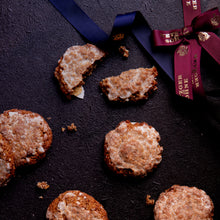 Load image into Gallery viewer, Opulent Elisen Lebkuchen cookies made with rich almonds and hazelnuts, no flour in the dough. Traditionally handmade, based on original recipes and natural ingredients. Each scrumptious Elisen cookie is placed on a wafer, to be enjoyed with a cup of tea or coffee. A well known and loved Christmas staple. 